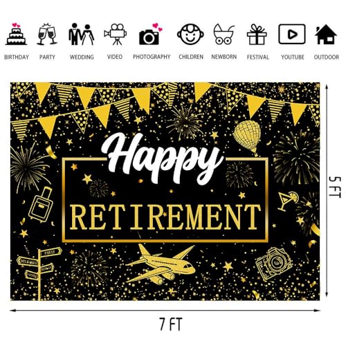 Retirement Backdrop, Farewell Photography Backgrounds, 7x5ft