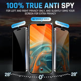 + For Iphone 13 Pro Max/14 Plus Privacy Glass Screen Protector 2 Pack (9H+ Military Grade 3X Protection) Long Last Shatterproof Tempered Glass-Anti Scratch/Fingerprint [Full Coverage] Anti-Spy