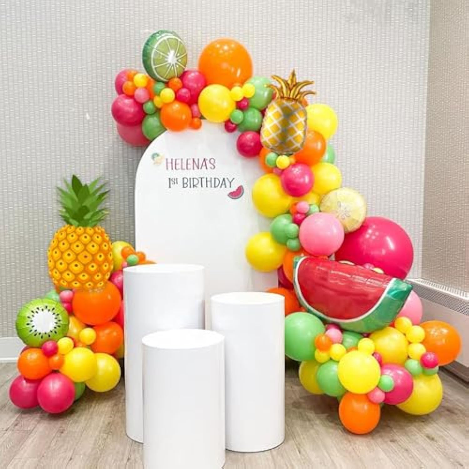 149pcs Tropical Fruit Balloon Arch Kit for 2nd Birthday or Twotti Fruity Party Decor