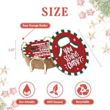 Christmas Vacation Merch Gift, 6 Pcs Funny Holiday Coasters With Metal Holder, Griswold Family Cousin Eddie Christmas Vacation Decorations, Xmas Home Table Decor Party Supplies, White Elephant Gifts