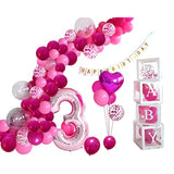 Hot Pink Pink Balloons 12In 60Pcs Premium Latex Magenta Confetti With 64Ft Ribbon