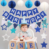 Happy Birthday Banner And Buntings, Happy Birthday Decorations For Women Rose Gold Set Contains 12Inch Balloons, Ribbons And Birthday Banners