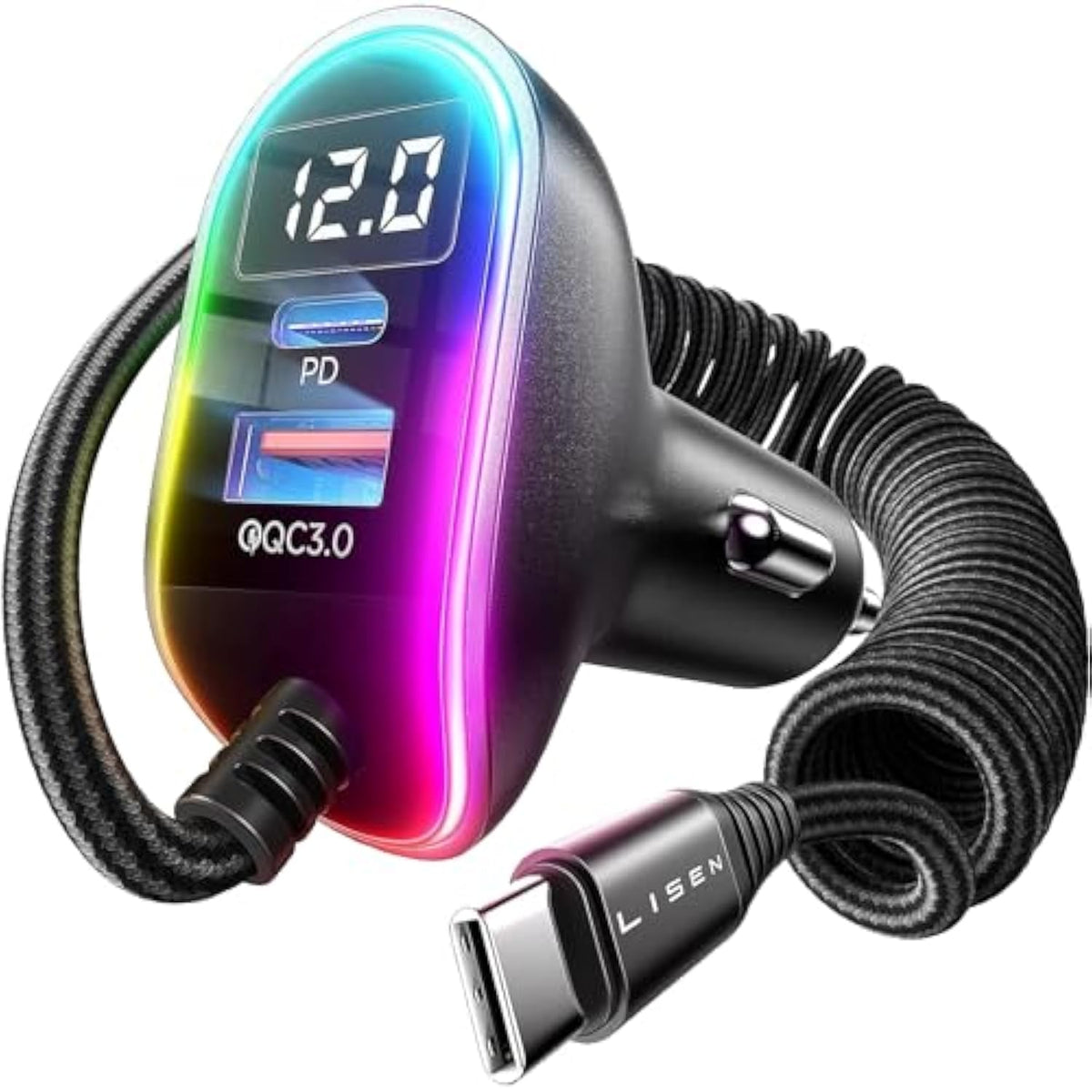 Super Fast Samsung Galaxy Car Charger, Usb C 96W Super Fast Car Charger Pd& Qc3.0 Car Phone Charger Adapter For Iphone 15 Pro Max Plus,Samsung Galaxy S25 Ultra Plus S24/S23/S22,Android,Ipad Pro