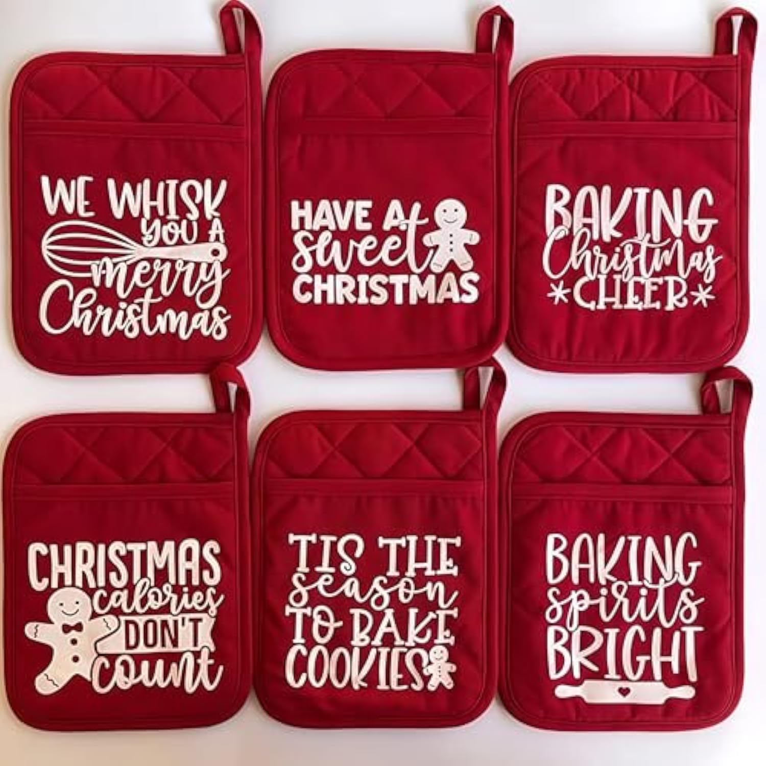 Christmas Pot Rack & Baking Kit, Oven Mitts Gift For Teacher, Neighbor, Coworker, Family - 3Pcs Merry Christmas