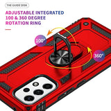 For Samsung A53 5G Case, Galaxy A53 5G Case With Hd Screen Protector, [Military Grade 16Ft. Drop Tested] Ring Shockproof Protective Phone Case For Samsung Galaxy A53 5G,Red