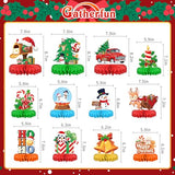 Christmas Party Decorations: Festive Christmas Honeycomb Centerpieces, Santa & Snowman Table Toppers - for Classroom, Winter Birthdays & Holiday Party Supplies