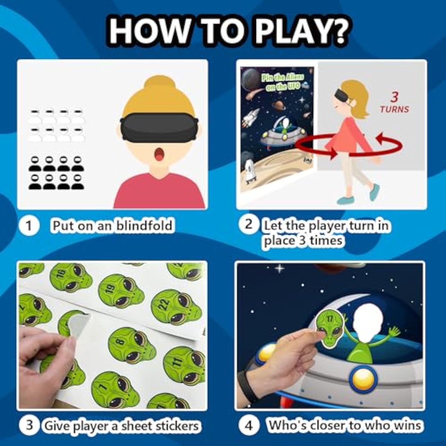 Aliens Space Party Decorations Games Pin The Aliens On The Ufo Games For Outer Space Theme Classroom Activities Birthday Party Supplies Favors