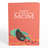 Mother'S Day Pop-Up Card For Her - 3D Greeting Cards For Mom, Wife, Women - Thanks For Putting Up With My Mess - 5" X 7" Card - Blank Notecard & Envelope Included