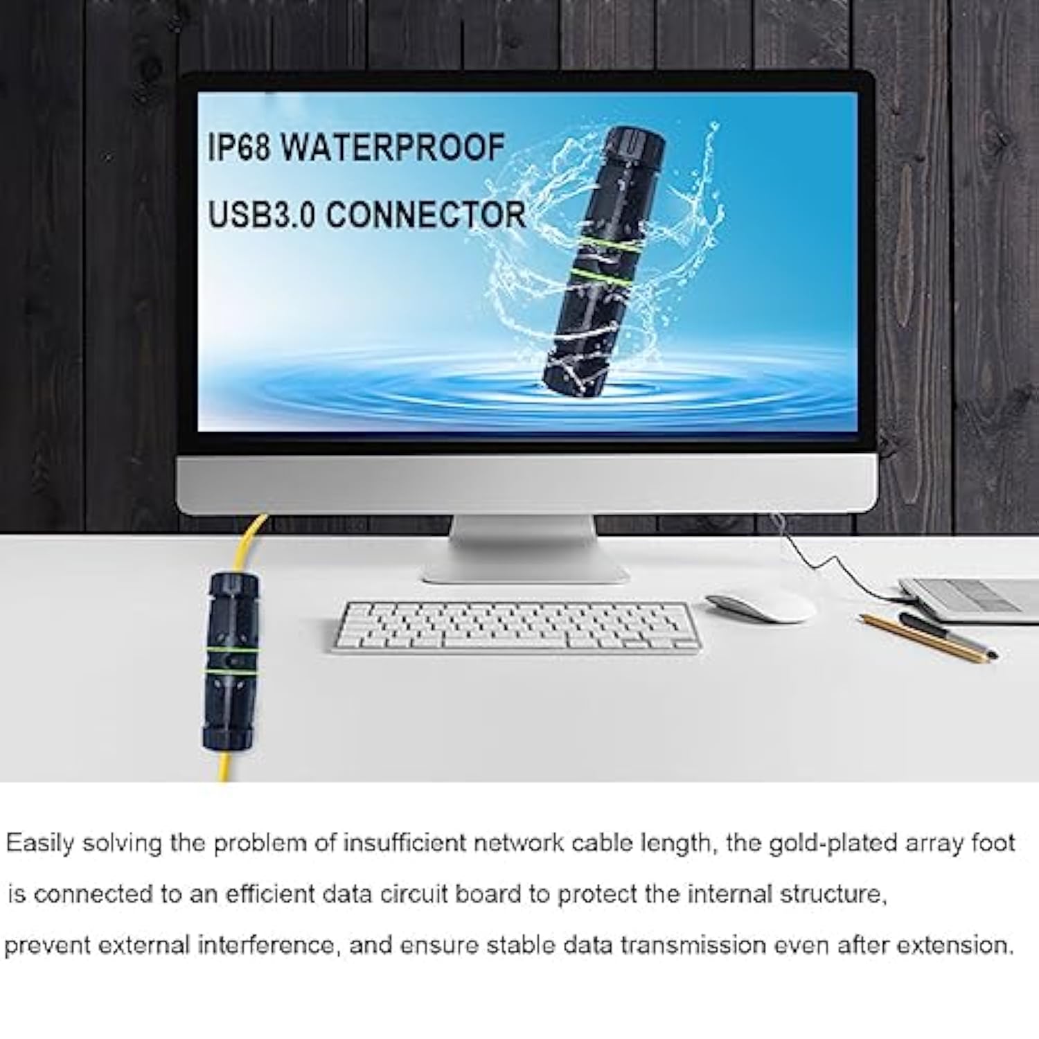 2Pcs Usb 3.0 Panel Mount Coupler,Outdoor Waterproof Usb Pass Through Adapter,