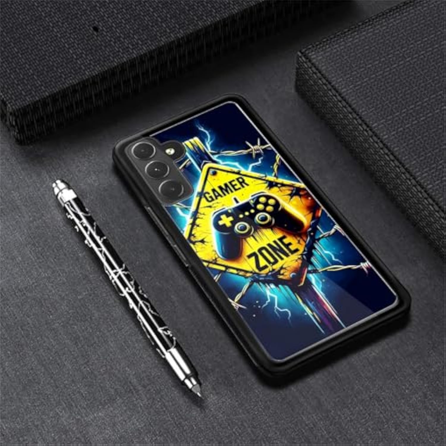 For Samsung Galaxy A16 Case 6.7? With Gamer Zone Four Corner Airbag Protection Design Soft Silicone Frame Personalized Pattern Case Compatible With Samsung Galaxy A16 For Men
