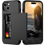 iPhone 15 Card Holder Case with Black Finish