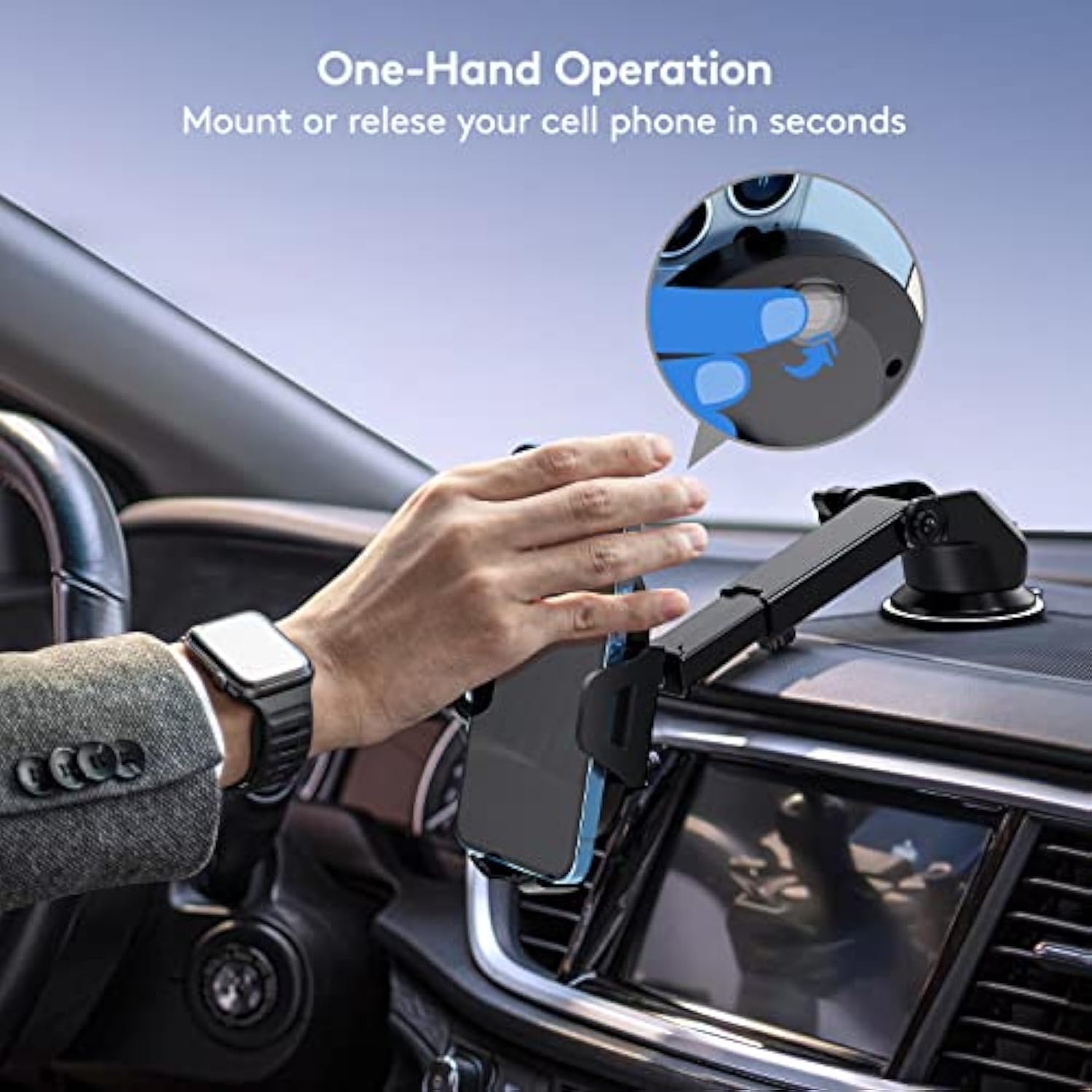 Adjustable Long Arm Strong Military Grade Phone Holder Mount