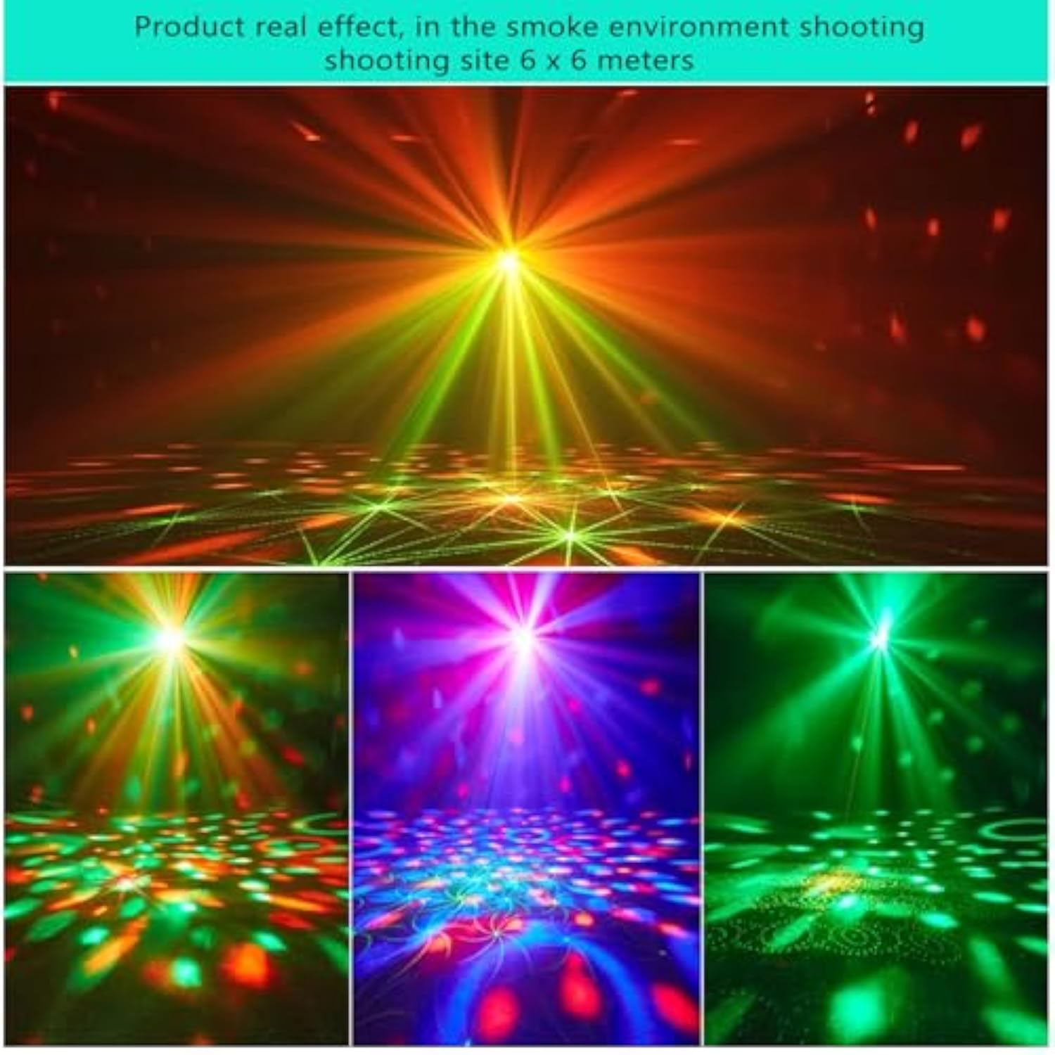 Dj Party Lights Disco Ball Light,Sound Activated Disco Lights+Red And Green Pattern Lamp Strobe Lighting For Home Club Karaoke Christmas Halloween Birthday Wedding Dancing