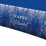 Blue Retirement Party Tablecloth Decorations - Disposable Happy Retirement Party Supplies For Men Women Tablecover, Retirement Table Decorations Table Cloth - 3 Pack (54In X 108In)