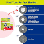 Glue Dots, Craft Dots Value Pack, Double-Sided, 1/2", .5 Inch, 600 Dots, DIY Craft Glue Tape, Sticky Adhesive Glue Points, Liquid Hot Glue Alternative, Clear