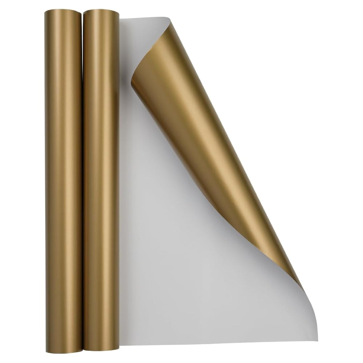 Gift Wrap - Matte Wrapping Paper - 52.6 Sq Ft Total (17 In X 18 Ft Each) - Matte Gold Foil - 2 Rolls/Pack