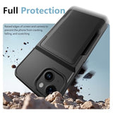 For Iphone 14 Case Wallet With Card Holder [Max 5 Cards] Dual Layer Heavy Duty Shockproof Drop Protection Hidden Flip Id Slot Phone Cover For Men Women, 6.1 Inch Black