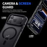 Magnetic and Shockproof iPhone 17 Pro Max Case, Black Bumper, 6.9 Inch