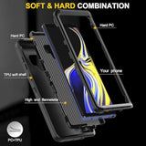 For Note 9 Case,[Military Grade] 3 In 1 Full Body Shockproof Dust/Drop Proof Heavy Duty Protection Cover,For Samsung Galaxy Note 9 6.4 Inch,Black