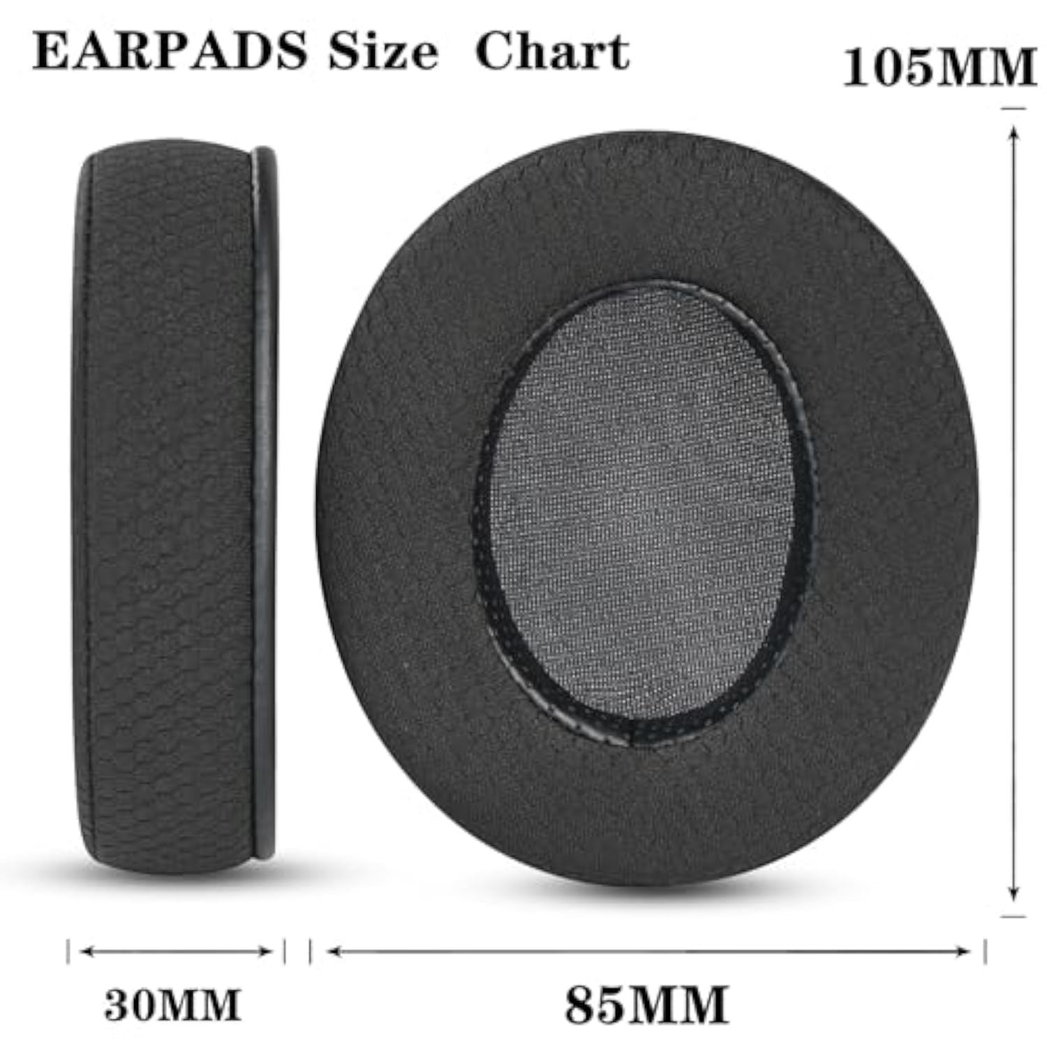 Replacement Earpads Ear Cushions Compatible With Hyperx Cloud 1/2/3/Pro/Core/Alpha/Alpha S/Alpha Pro/Flight/Flight S/Stinger/Stinger S, Cloudx Stinger/Stinger Core/Flight Headset-Black