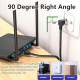 2Pack 90 Degree Cat6A Ethernet Cable Shielded Rightangle Down/Up 3Ft, Cat6 Net