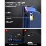 For Iphone Xr Case Blue With Screen Protector For Men,Funda Para Iphone 10 Xr Phone Case Blue Protective Cover And Screen Protector. (Deep Blue)