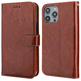 Detachable Wallet Case For Iphone 14 Pro Rfid Blocking Card Slots Holder Premium Pu Leather Magnetic Kickstand Shockproof Wrist Strap Removable Flip Protective Cover 5G 6.1 Inch (Brown)