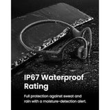 Openrun - Open-Ear Bluetooth Bone Conduction Sport Headphones, Sweat Resistant Wireless Earphones For Workouts And Running, Built-In Mic, With Hair Band, Black