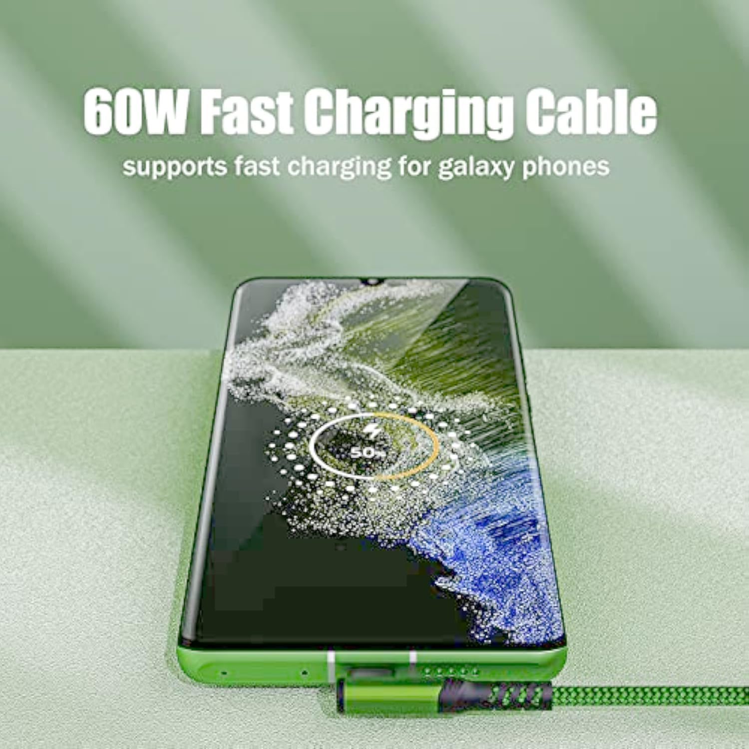 Right Angle Type C Charger Fast Charging 10Ft 90 Degree Usb C Cable Braided Co