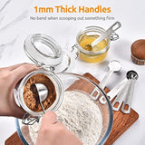Measuring Spoons: 18/8 Stainless Steel Measuring Spoons Set Of 9 Piece: 1/16 Tsp, 1/8 Tsp, 1/4 Tsp, 1/3 Tsp, 1/2 Tsp, 3/4 Tsp, 1 Tsp, 1/2 Tbsp & 1 Tbsp Dry And Liquid Ingredients