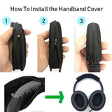 Qc3 Headband Cover Replacement Headband Protector With Zippe For Bose Soundtrue Ae2 Oe1 Oe2 Qc3 Headphones Replacement Headband Cushion Pad Repair Parts/Easy Diy (Black + No Tool Needed)