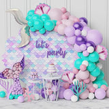 119Pcs Mermaid Balloon Garland Kit, Mermaid Tail Arch Party Decoration