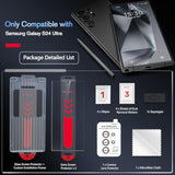3 Pack For Samsung Galaxy S24 Ultra Screen Protector + 1 Pack Camera Lens Protector, 9H+ Tempered Glass Film With Customized Installation Tray, Military Grade Shatterproof, Hd Clear