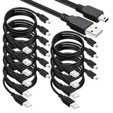 SaiTech IT USB 2.0 A to Mini 5 pin B Cable for External HDDS/Camera/Card Readers/MP3 Player-Black (10 Pack 3 Feet)