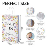 16-Pack Bloom Wildflower Gift Bags 8.6x5x3.7 Inch Boho Baby Birthday Party