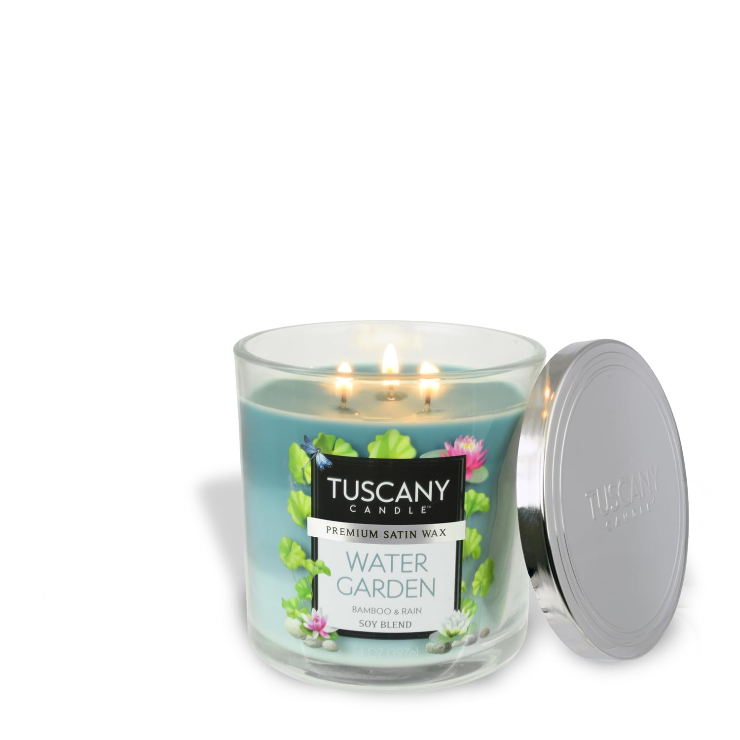 Tuscany Candle Water Garden: Bamboo & Aloe Scented Candle, 14 oz