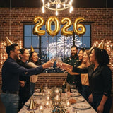 16in Gold 2026 Number Balloons New Year Party Decorations