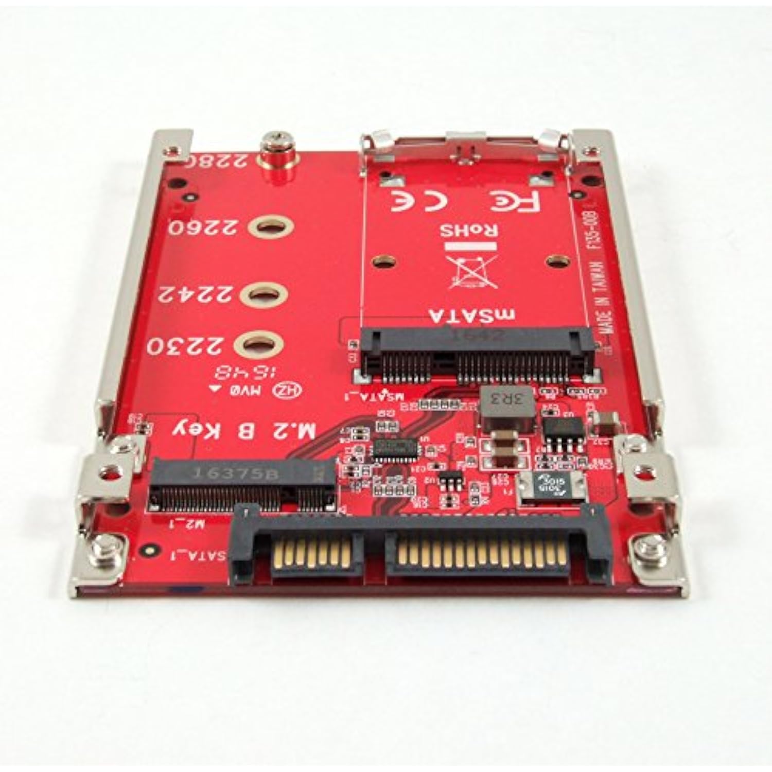 Isat-M2Ms Msata Or M.2 Ngff Sata Ssd To 2.5-Inch Sata Adapter With Aluminum Fr