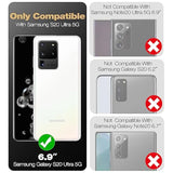 Full Body Case For Samsung Galaxy S20 Ultra/6.9 Inches, [Built In Screen Protector And Kickstand] Heavy Duty Military Grade Protection Shockproof Protective Cover For Galaxy S20 Ultra,Black