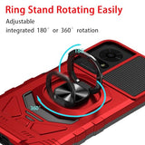 For Tcl K24/Tcl K23/Tcl 50 Le/Cricket K24 5G Case Work With Magnetic Car Mount, For Tcl K24/Tcl K23/Tcl 50 Le With Screen Protector, Heavy Duty Rugged Protective Cell Phone Cover,With Kickstand.(Red)