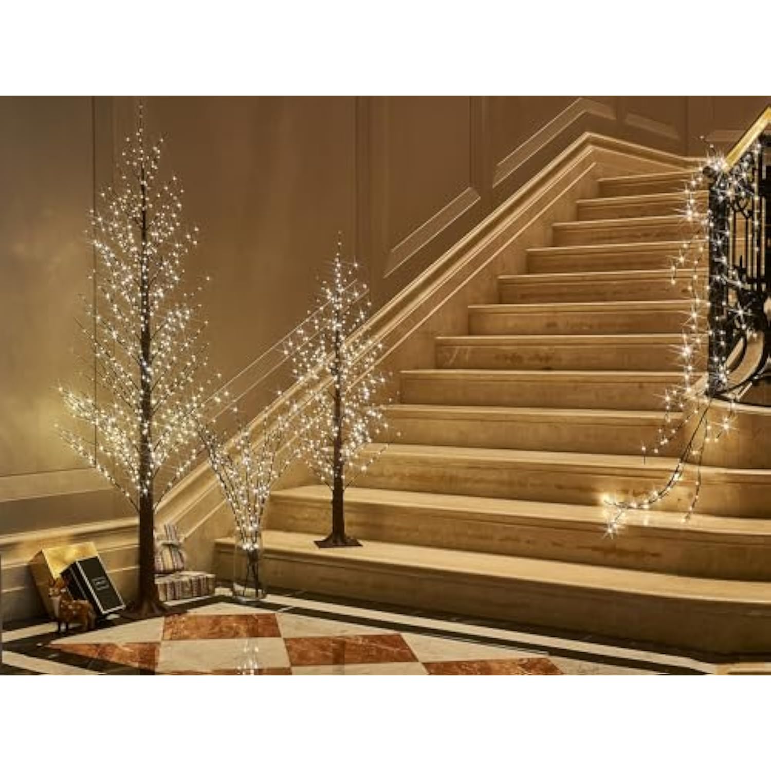 Lighted Brown Willow Branches 200 Fairy Lights 32In Plug In With Timer And Dimmer, Tree Branch With Lights For Home Holi