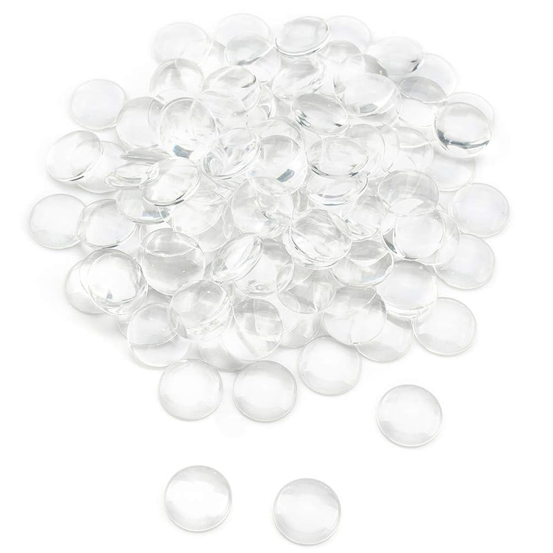 150 Pieces 1 Inch Glass Dome Cabochons Crystal Clear Round Cabochon For Photo