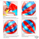 Big, Red And Blue Carnival Balloons - Pack Of 6, Circus Decorations |