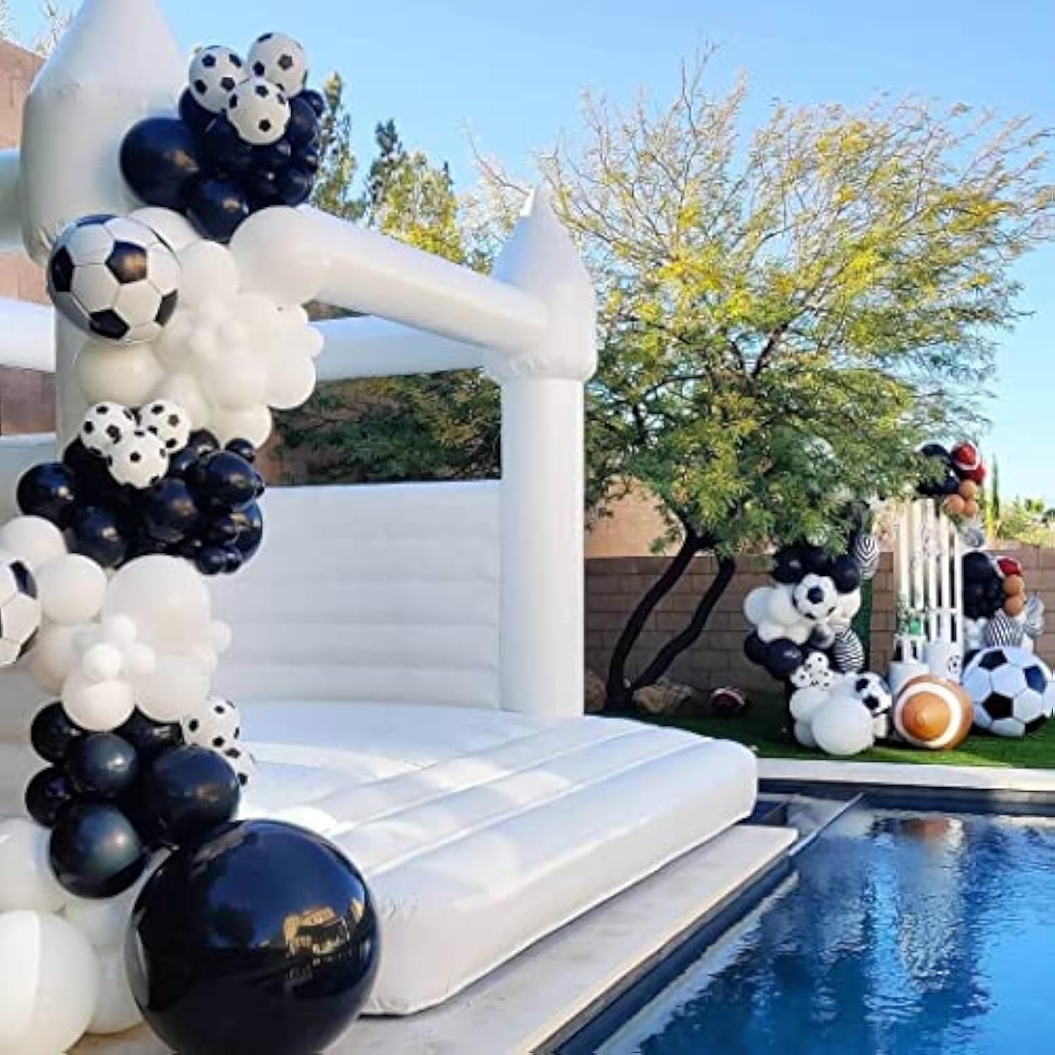 6 Pack Giant 22 Inch Basketball Foil Balloons 4D Sephere Mylar Football Balloons Helium Metallic Balloons For Birthday Party Sports Themed World Cup Party Decorations