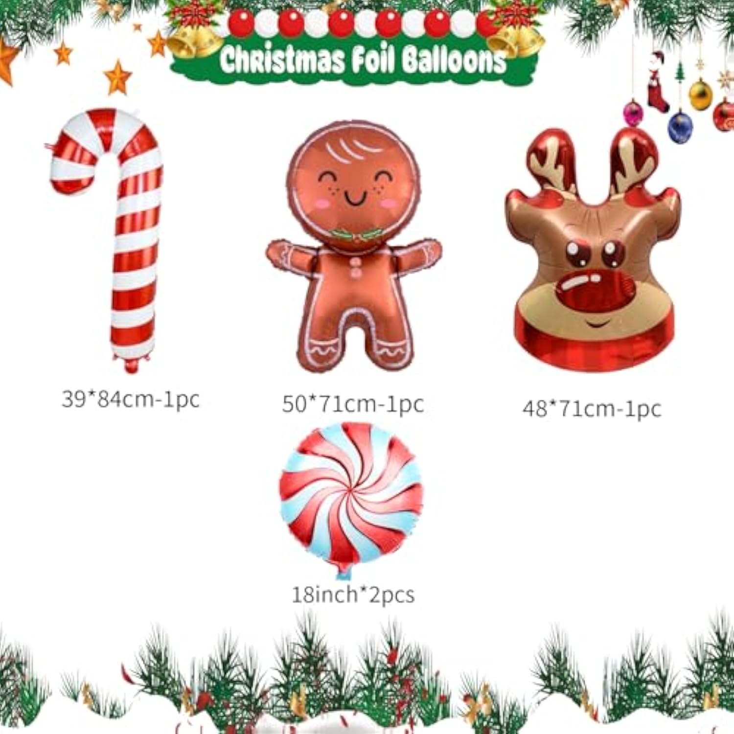 Christmas Balloon Garland Arch Kit 103pcs Green Red White Holiday Decor