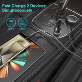 Car Charger Fast Charging Type C, 25W Usb C Wall Charger Adapter For Samsung Galaxy S25 Ultra S24 S23 Fe A16 A06 A54 A53 A15 Android, 2X Braided Usb C Cable 6Ft