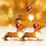 Dachshund Dog String Lights, 10Ft 30 Led Weiner Dog Twinkle Lights, Usb & Battery Operated Dachshund Christmas Lights Wi