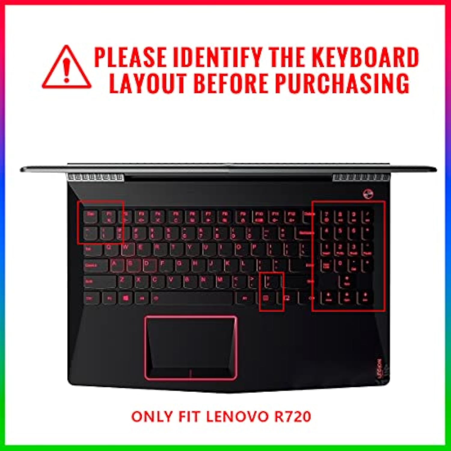 Silicone Keyboard Cover For Lenovo Legion 15.6" Y520 Y530 Y540 Y545 Y720 R720