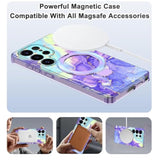 Samsung Galaxy S25 Ultra Case with Magnetic Ring Stand, Shockproof Marble Design