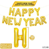 40-Inch Giant Gold "Happy New Year" Balloons 2026 NYE Party Supplies